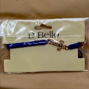 Evil Eye 🧿 Cross Blue Adjustable Cord Bracelet